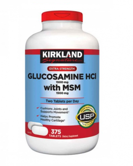 Glucosamine HCL 1500mg Kirkland With MSM 1500mg 375 Viên - Mỹ